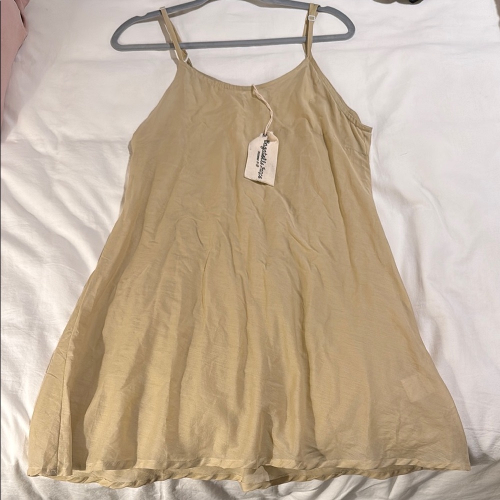 Women's Beige Spaghetti Strap Top